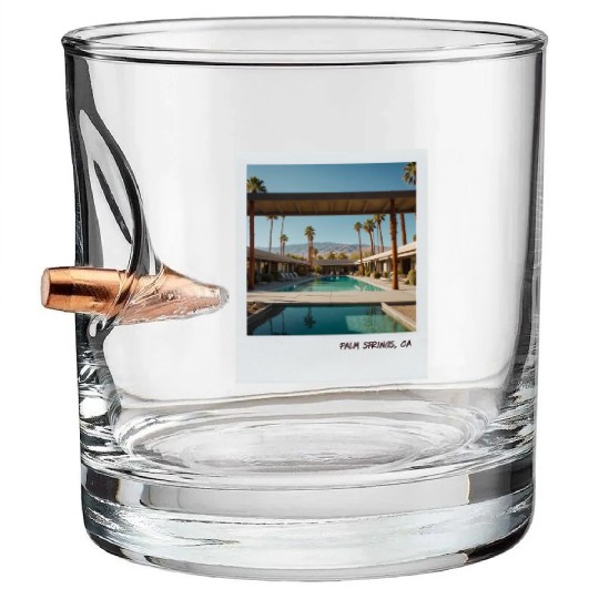Mono Enterprises "Travels" Palm Springs #4 Bullet Whiskey Glasses