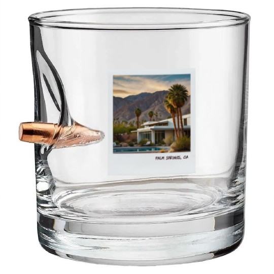 Mono Enterprises "Travels" Palm Springs #5 Bullet Whiskey Glasses