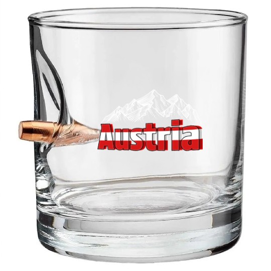 Austria Holiday Eagle Alps Mountains Gift Bullet Whiskey Glasses