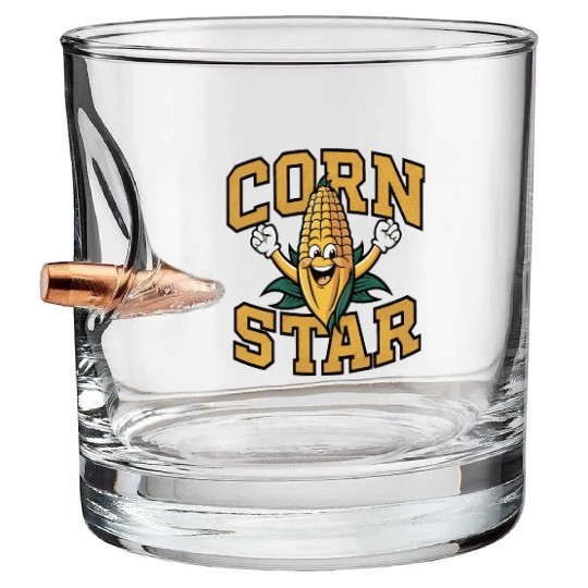 Funny Farm Food Bullet Whiskey Glasses Corny Cob Farmer Corn Star