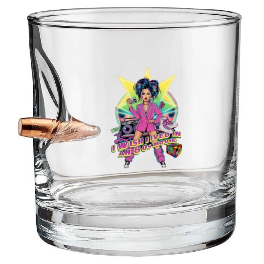 80s woman I wish I lived in an 80s movie Bullet Whiskey Glasses
