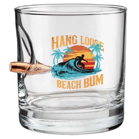 Hang Loose, Beach B Bullet Whiskey Glasses
