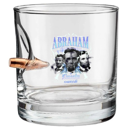History Bootleg Abraham Lincoln Bootleg Retro Rap Bullet Whiskey Glasses