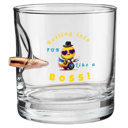 Rolling into Fun Like a Boss Bullet Whiskey Glasses