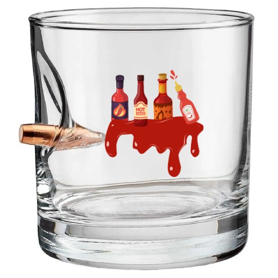 Hot Sauce Hot Sauces Foodie Tea Spicy Hot Bullet Whiskey Glasses