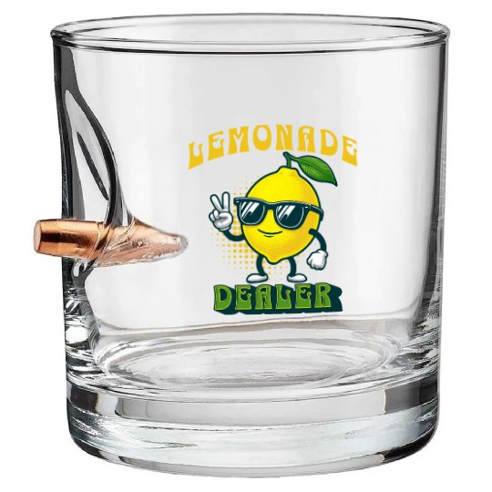 Lemonade Dealer Lemon Juice Stand Store Staff Bullet Whiskey Glasses