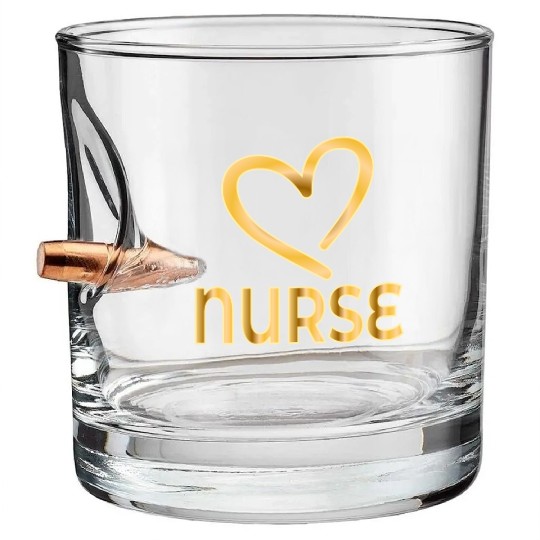 THANK YOU TO NURSES Bullet Whiskey Glasses