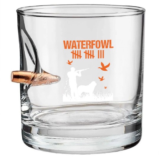 Funny Waterfowl Hunting Score Card Duck Hunting Bullet Whiskey Glasses