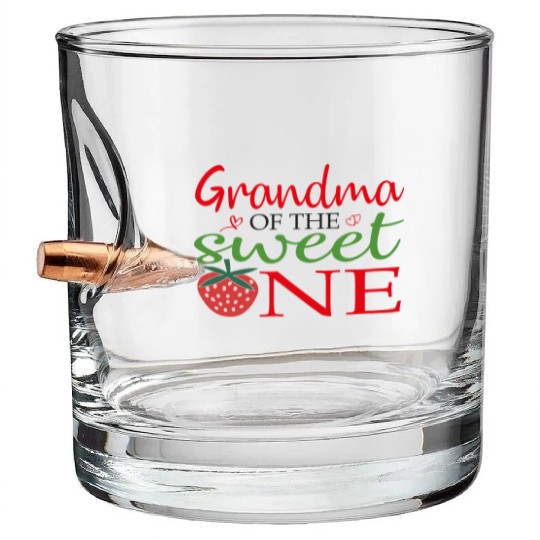 grandma of the sweet one Bullet Whiskey Glasses