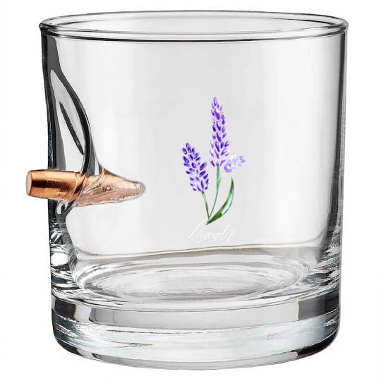 Lavender Flowers, Keen Gardner, Flower lover Bullet Whiskey Glasses
