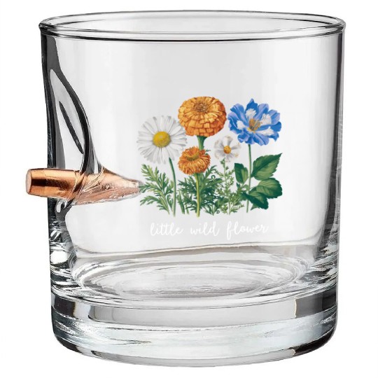 Little Wildflower Bullet Whiskey Glasses