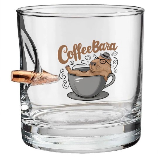 Coffeebara Capybara Coffedrinker Bullet Whiskey Glasses