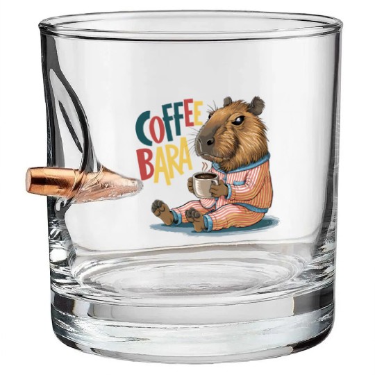 Coffeebara Capybara Coffedrinker Bullet Whiskey Glasses