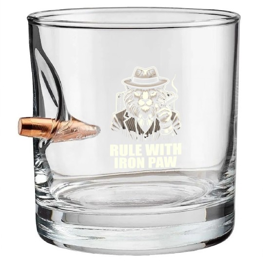 Mobster Gangster Mafia Organized Crime Boss Bullet Whiskey Glasses