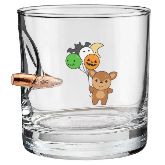 Deer Halloween Balloons Kids Cute Animals Bullet Whiskey Glasses