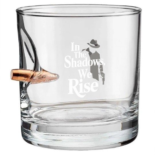 Mobster Gangster Mafia Organized Crime Boss Bullet Whiskey Glasses