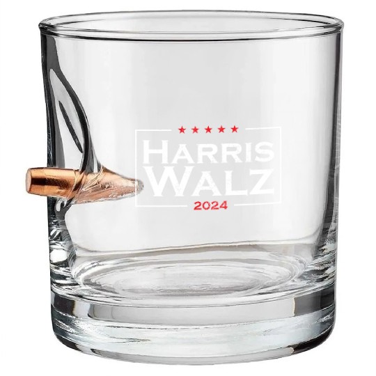 Harris & Walz 2024 USA election Bullet Whiskey Glasses