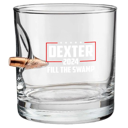 Dexter 2024 Fill The Swamp Bullet Whiskey Glasses