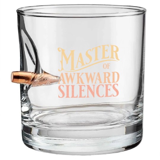 Master of awkward silences in yellow Bullet Whiskey Glasses