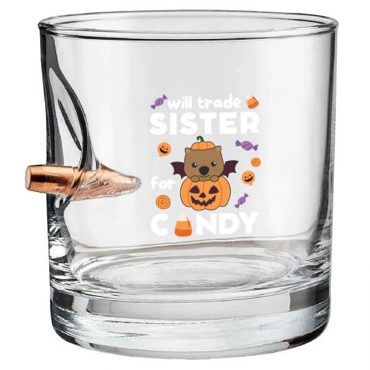 Wombat Halloween Trade Sister For Candy Bullet Whiskey Glasses