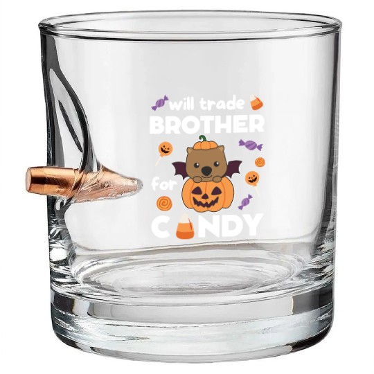 Wombat Halloween Trade Brother For Candy Bullet Whiskey Glasses