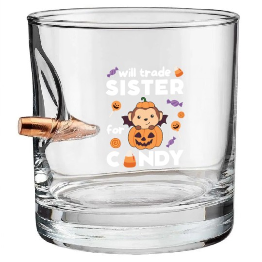 Monkey Halloween Trade Sister For Candy Bullet Whiskey Glasses