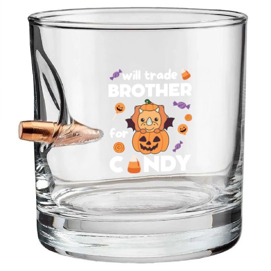 Triceratops Halloween Trade Brother For Candy Bullet Whiskey Glasses