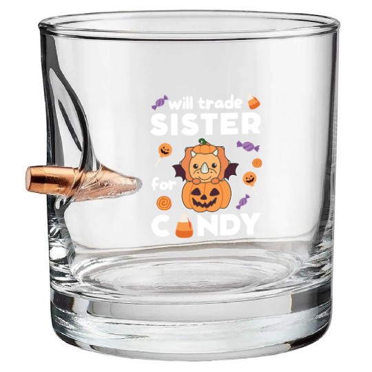 Triceratops Halloween Trade Sister For Candy Bullet Whiskey Glasses