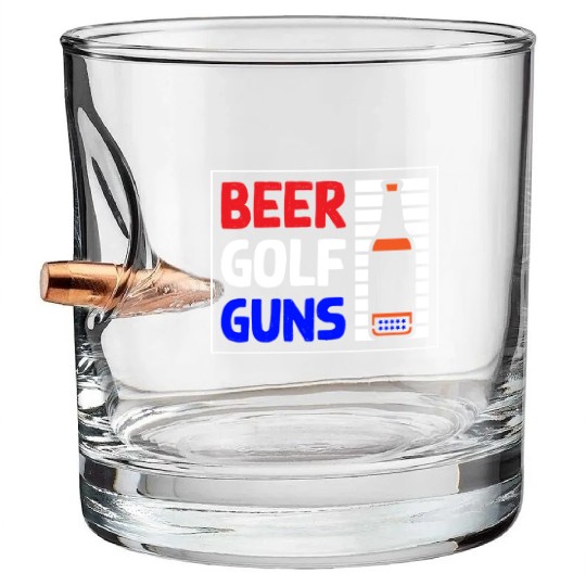 Beer Golf Guns Bullet Whiskey Glasses