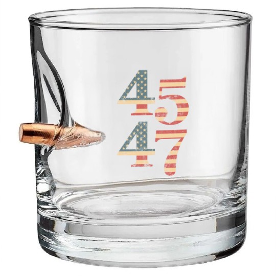 45 47 Vintage US Election Bullet Whiskey Glasses