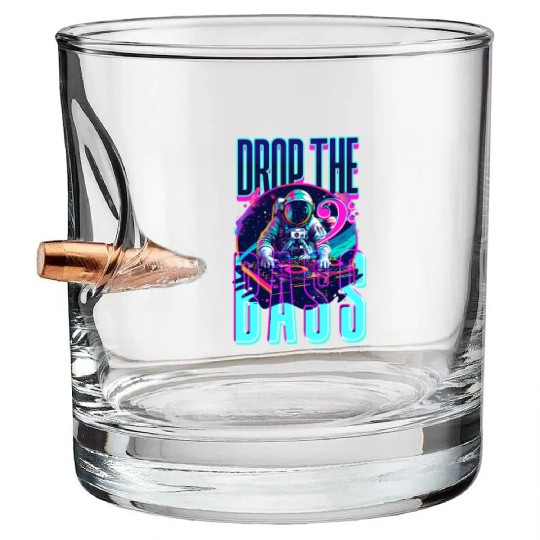 EDM Festival Drop The Bass Bullet Whiskey Glasses