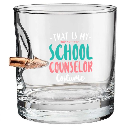 School Counselor Halloween That Is Bullet Whiskey Glasses