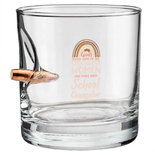 School Counselor Female Girl Bullet Whiskey Glasses
