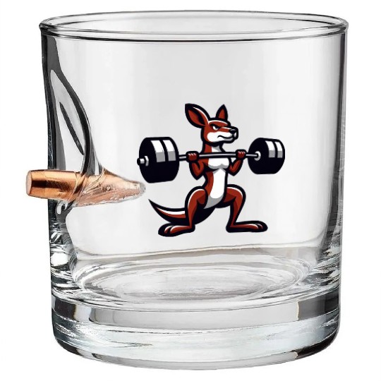 Kangaroo Barbell Dumbbell Gym Fitness Workout Bullet Whiskey Glasses