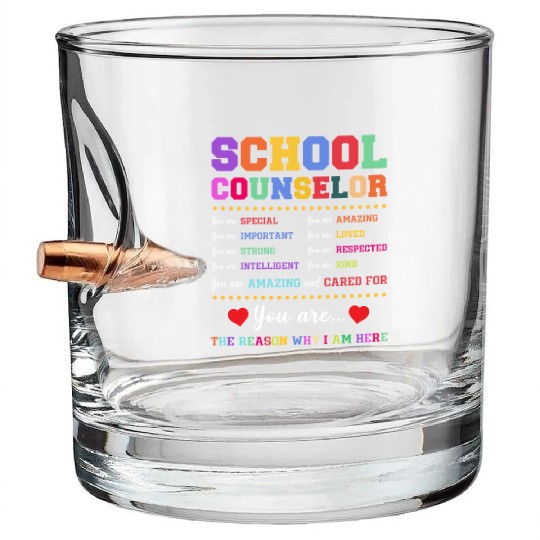 School Counselor School Counselor Bullet Whiskey Glasses