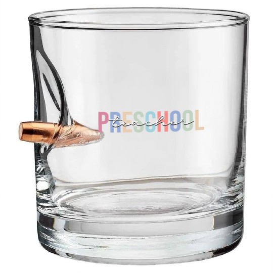Preschool Teacher School Kindergarten Bullet Whiskey Glasses