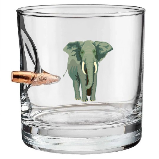 Elephant Face Funny Bullet Whiskey Glasses - Funny Animal Face Lover