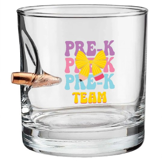 Pre-K Team - Preschool Teacher Bullet Whiskey Glasses