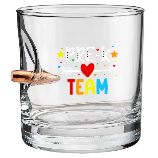 Pre-K Team - Preschool Teacher Bullet Whiskey Glasses
