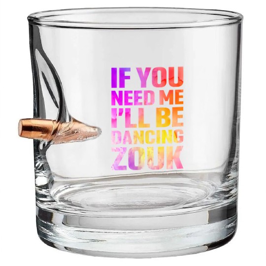Zouk Dance Festival Design for Zouk Dancer Bullet Whiskey Glasses