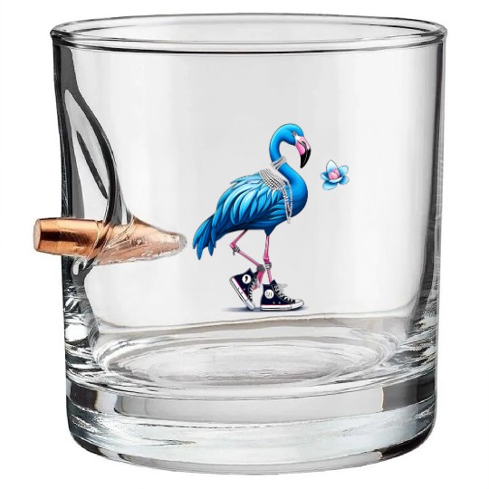 Flamingo Chucks And Pearls Comma La Kamala 2024 Bullet Whiskey Glasses
