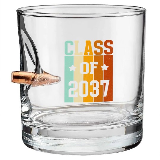 CLASS OF 2037 BACK TO SKHOOL. Bullet Whiskey Glasses