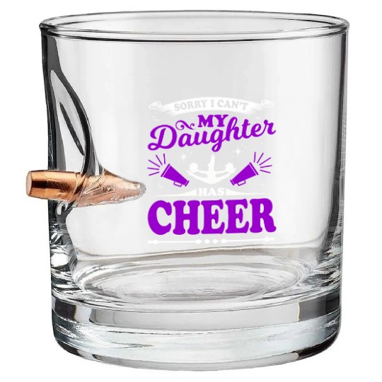 My Daughter Cheer Mom Cheerleading Mother's Day Bullet Whiskey Glasses