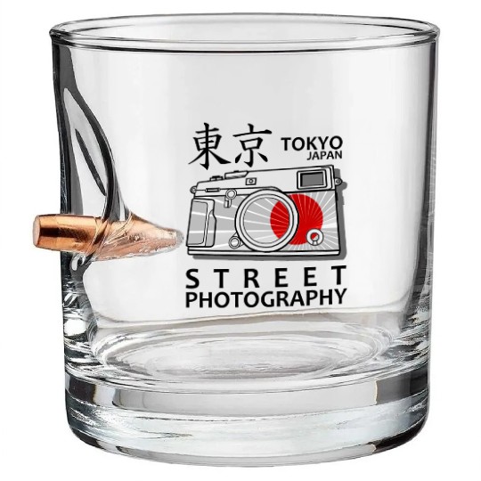 Tokyo Street hotography Bullet Whiskey Glasses