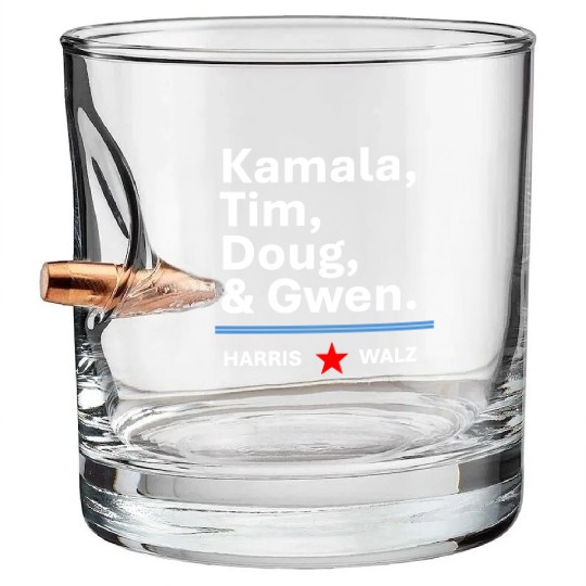 Harris & Walz | Kamala, Tim, Doug & Gwen Bullet Whiskey Glasses