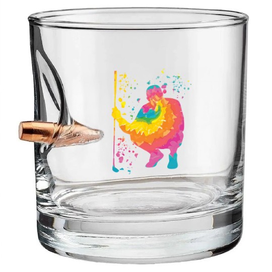 Golfer Colorsplash Kids Miniature Golf Bullet Whiskey Glasses