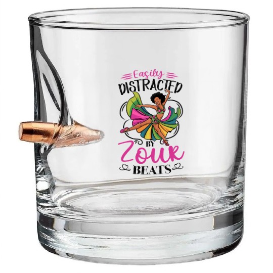 Zouk Dance Festival Design for Zouk Dancer Bullet Whiskey Glasses