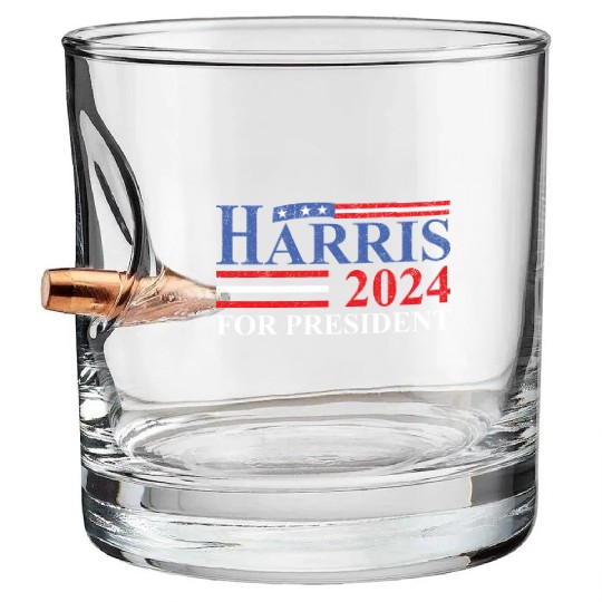 Kamala Harris 2024 For President Election Campaign Bullet Whiskey Glasses