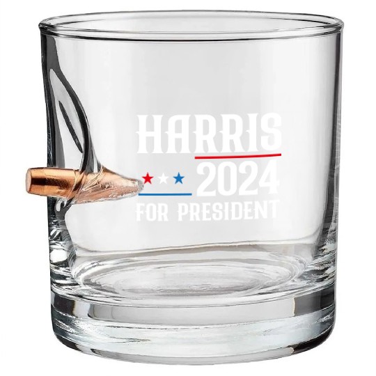 Kamala Harris 2024 For President Election Campaign Bullet Whiskey Glasses