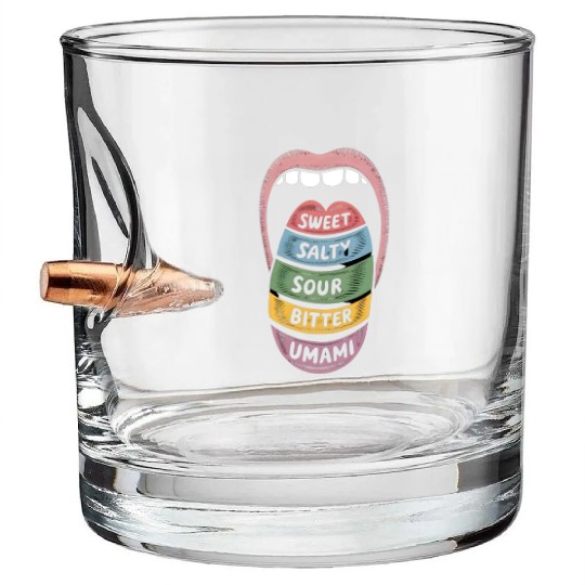 Sweet salty sour bitter umami Bullet Whiskey Glasses
